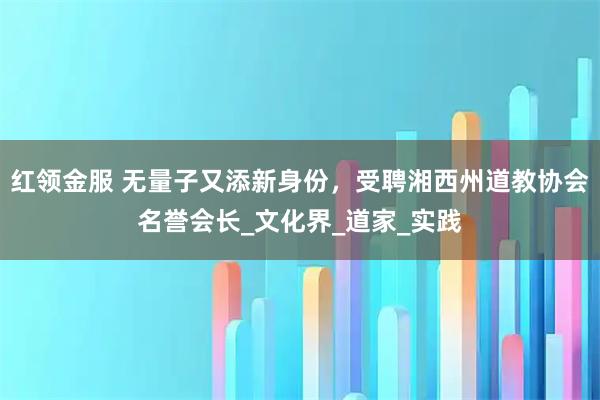 红领金服 无量子又添新身份，受聘湘西州道教协会名誉会长_文化界_道家_实践